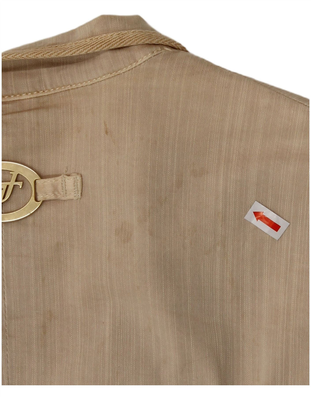 Trussardi Damen 2-Knopf-Blazerjacke IT 46 Large Beige Baumwolle