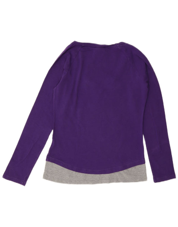 Champion Damen Heritage Fit Graphic Top Langarm UK 12 Medium Purple