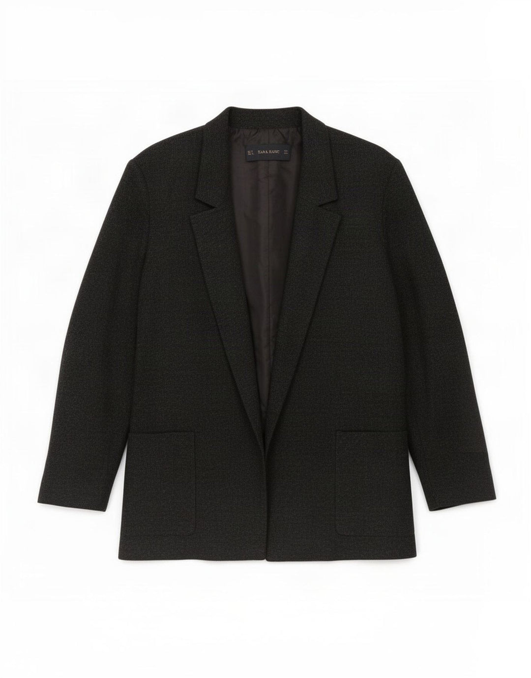 Offene Blazer-Jacke für Damen von Zara, Größe 44, Schwarz