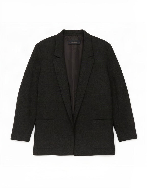Offene Blazer-Jacke für Damen von Zara, Größe 44, Schwarz