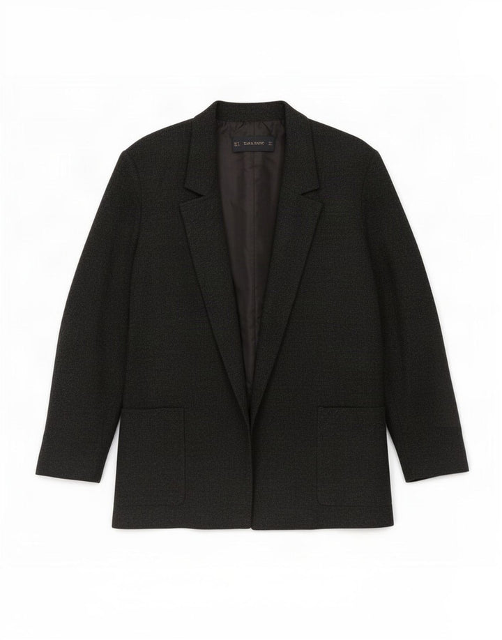 Offene Blazer-Jacke für Damen von Zara, Größe 44, Schwarz