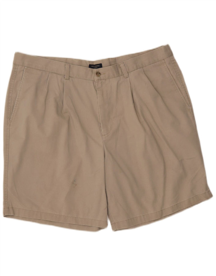 DOCKERS Herren Pegged Chino Shorts W42 2XL Beige Baumwolle