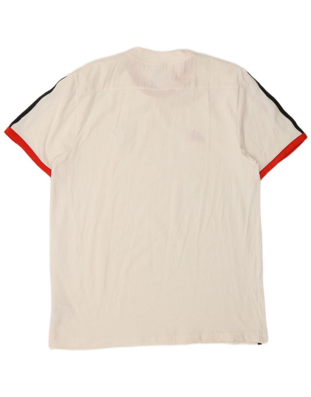 Adidas Kurzarm-T-Shirt für Herren, groß, aus weißer Baumwolle