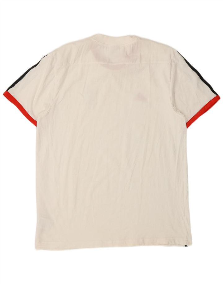 Adidas Kurzarm-T-Shirt für Herren, groß, aus weißer Baumwolle