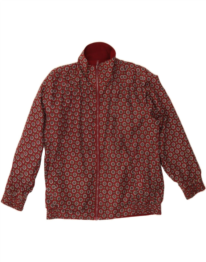 VINTAGE Womens Reversible Bomber Jacket UK 14 Medium Burgundy Vintage Vintage and Second-Hand Vintage from Messina Hembry 