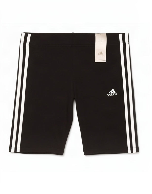 Adidas Damen Sportshorts UK 12/14 Medium Schwarz Baumwolle