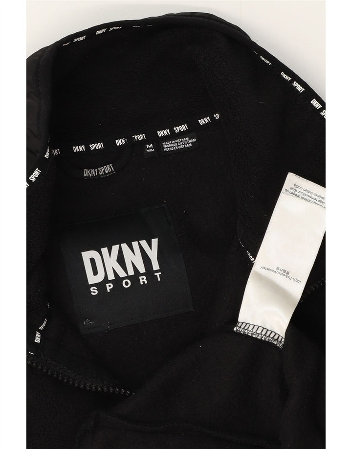 DKNY Herren Fleecejacke UK 38 Medium Schwarz Polyester