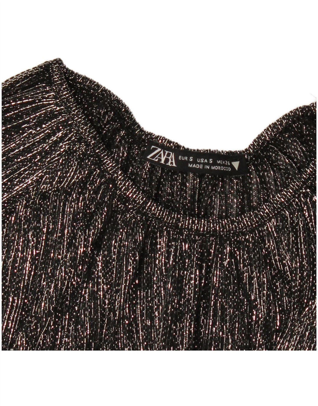 ZARA Damen-Bluse, übergroß, langärmelig, Gr. 40, Größe S, Schwarz, gestreift