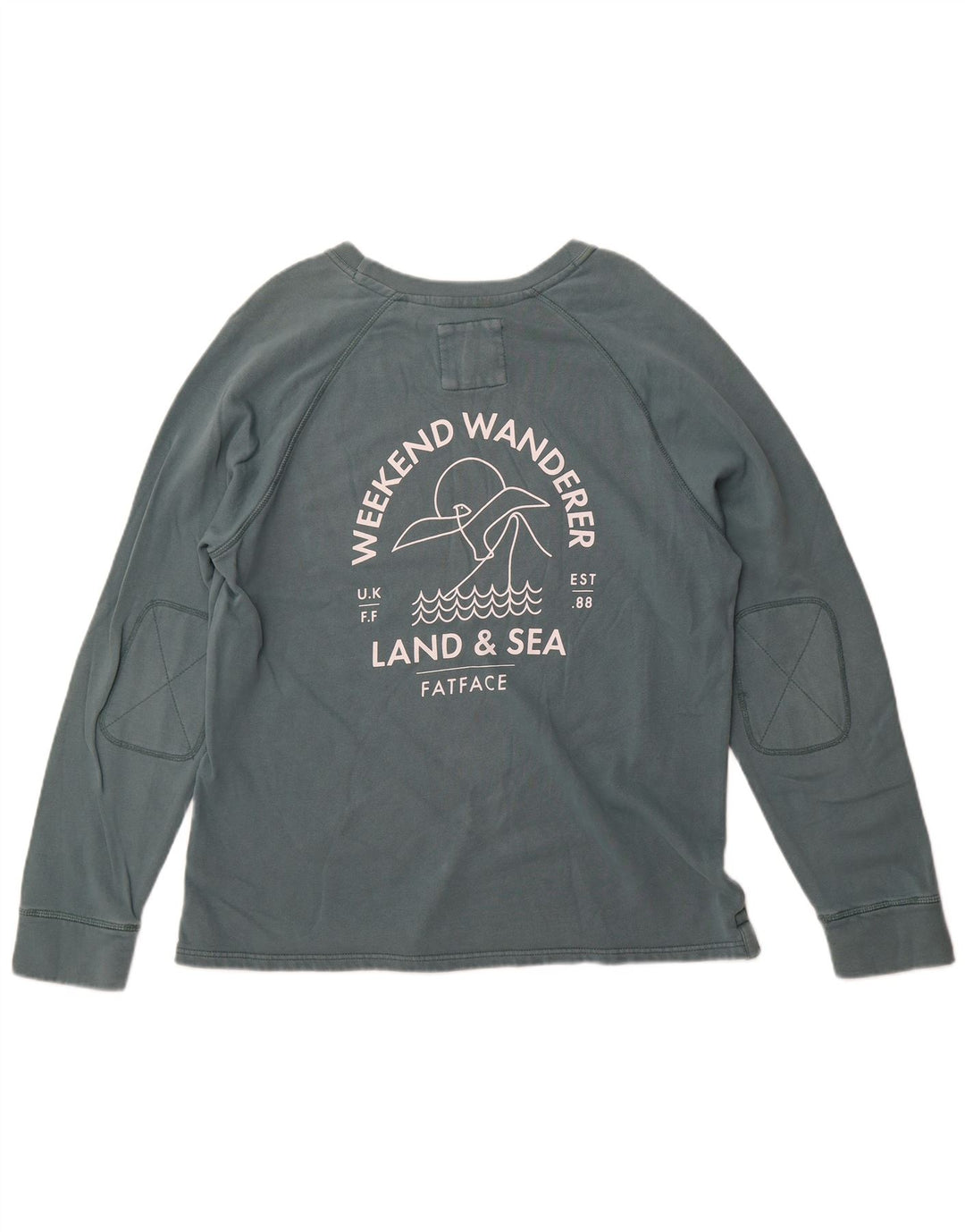 Fat Face Herren-Sweatshirt mit Grafik, groß, aus grüner Baumwolle