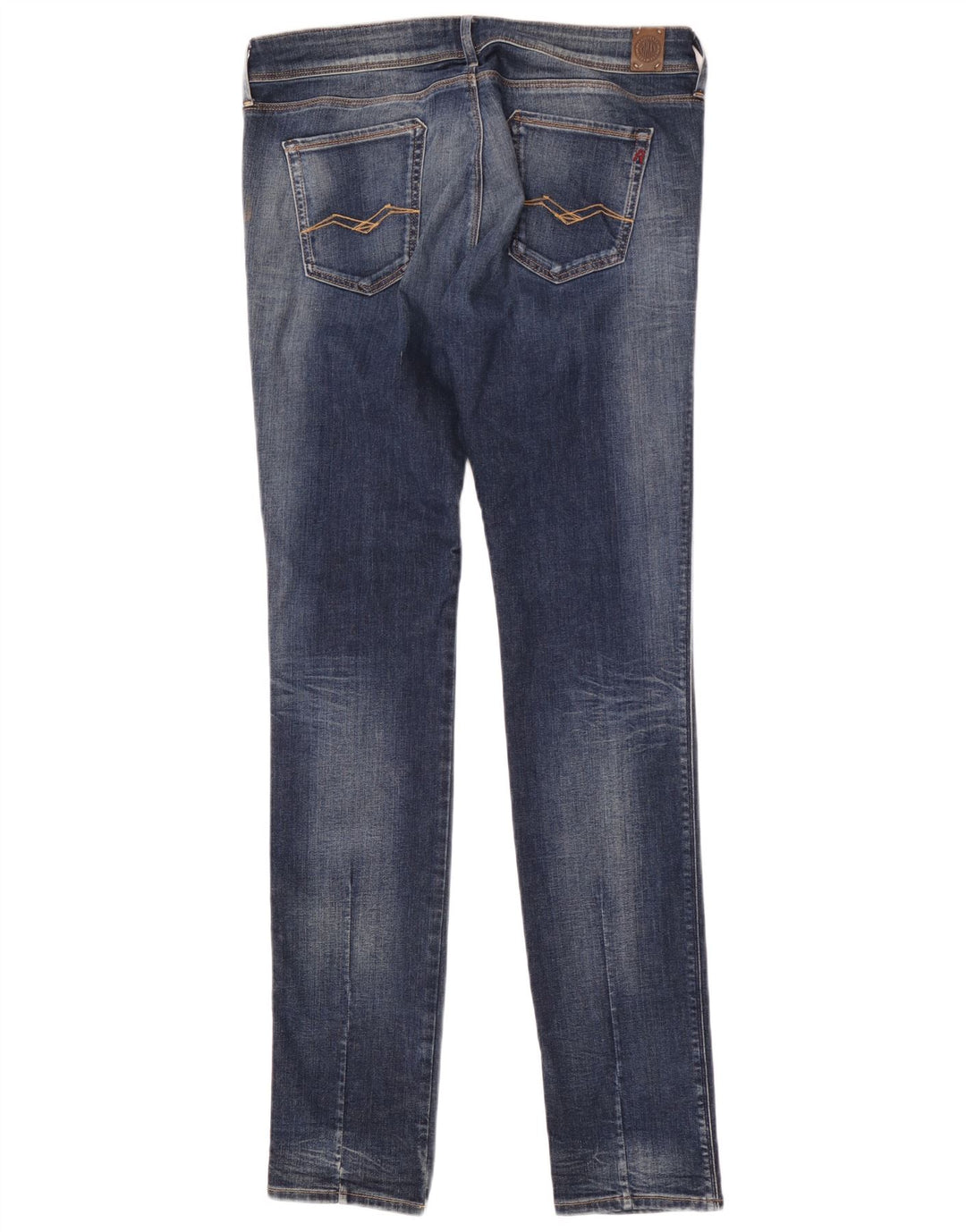 Replay Damen Slim Jeans W33 L34 Blaue Baumwolle