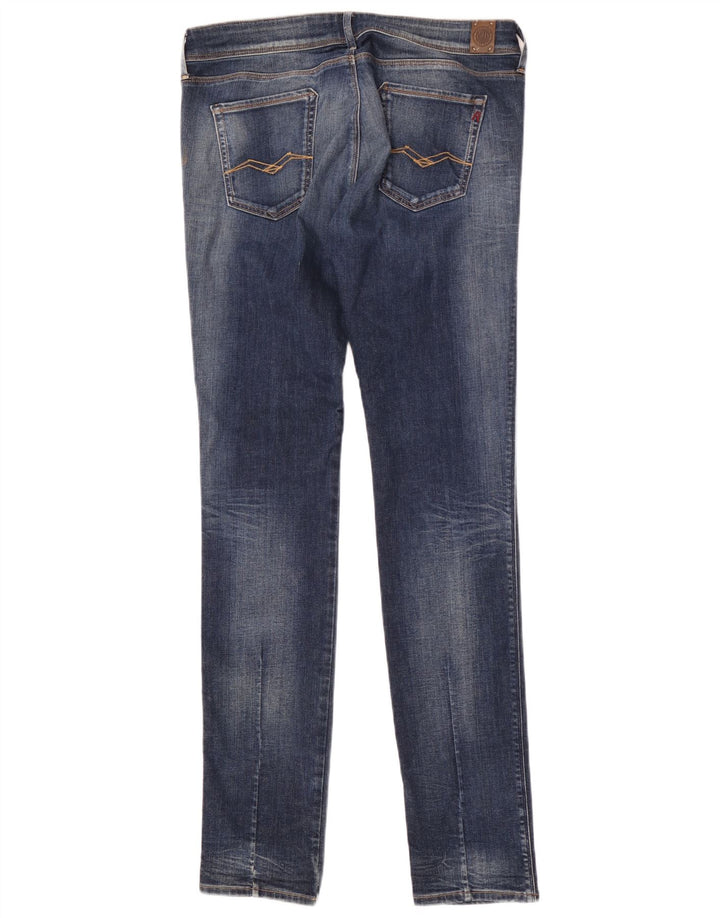 Replay Damen Slim Jeans W33 L34 Blaue Baumwolle