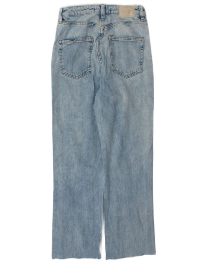 Zara Damen Straight Jeans EU 34 2XS W24 L25 Blau