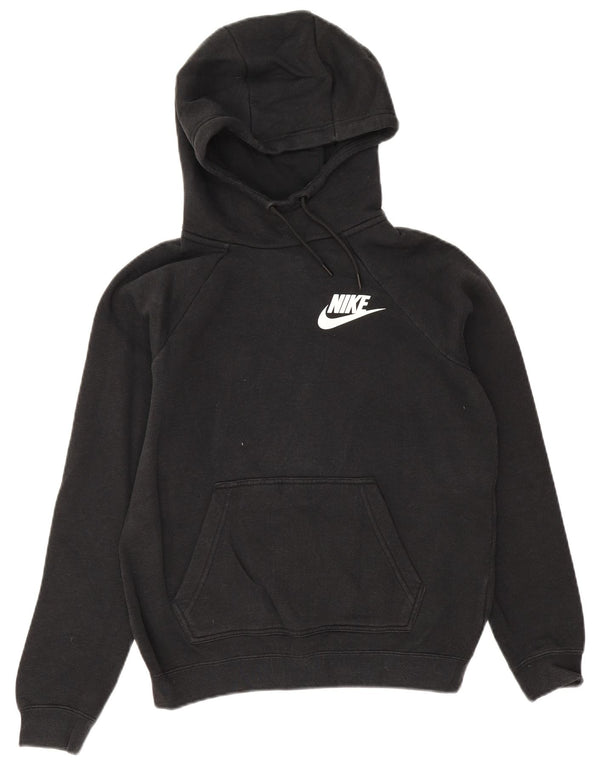 Nike Damen-Pullover mit übergroßem Kapuzenpullover, Gr. 6, XS, schwarze Baumwolle