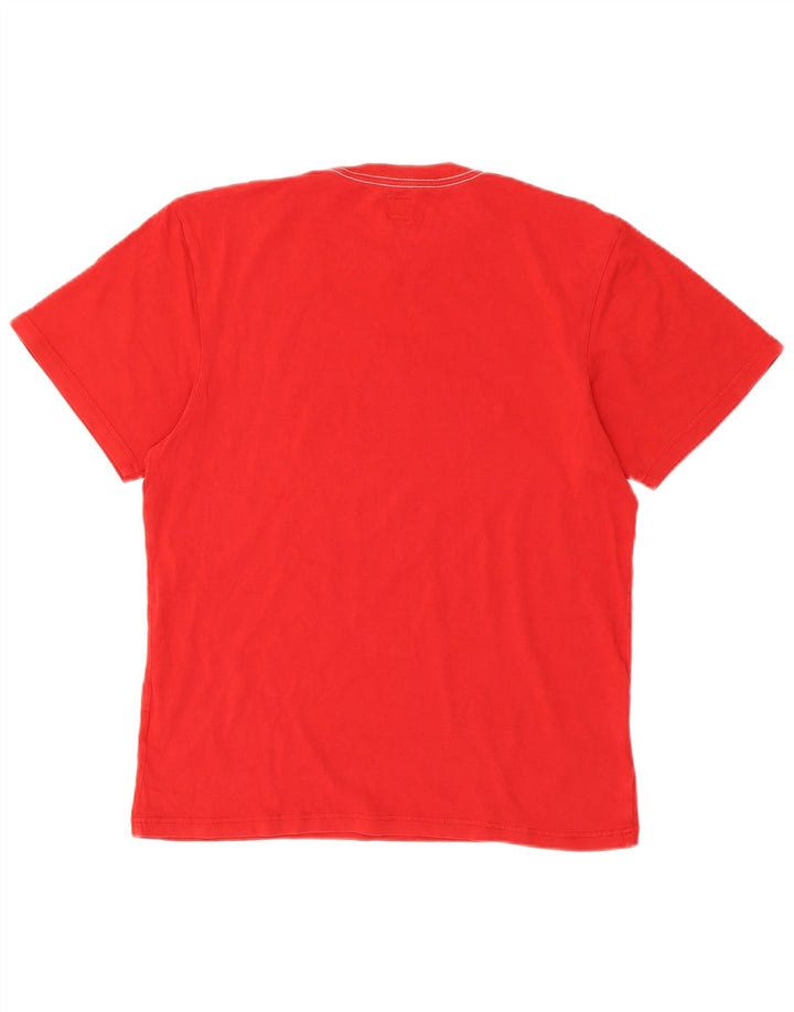 Adidas Herren Grafik-T-Shirt aus mittelroter Baumwolle
