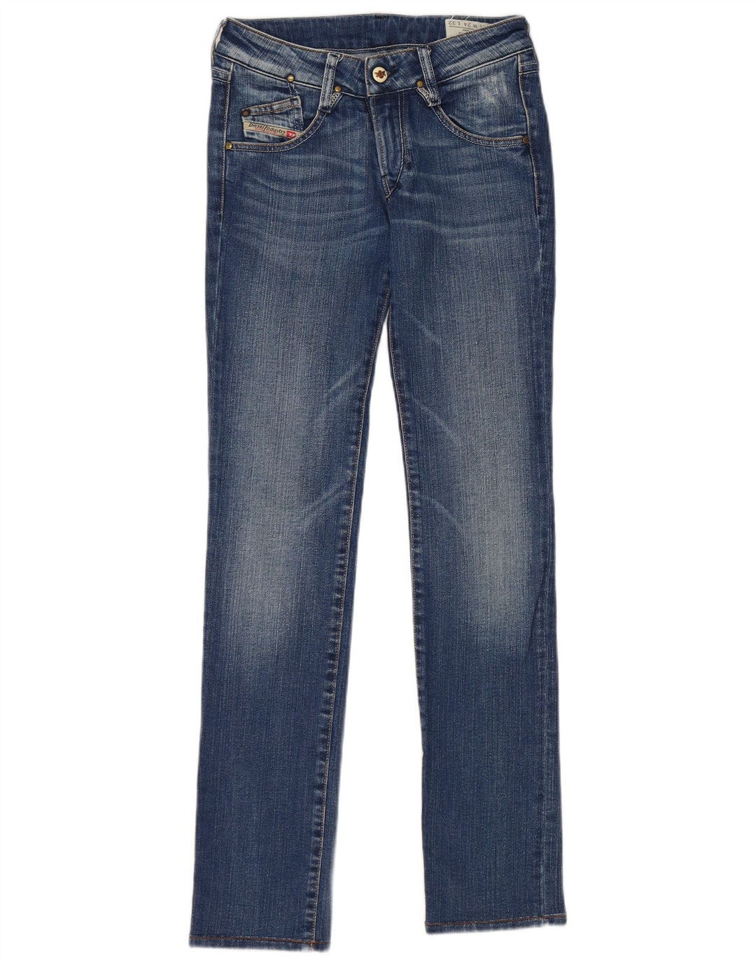 Diesel Damen Clush Slim Jeans W24 L32 Blaue Baumwolle