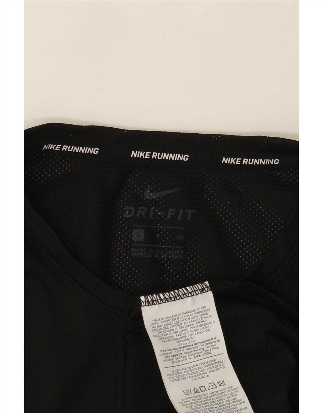 Nike Herren Dri Fit T-Shirt Top Small Schwarz Polyester