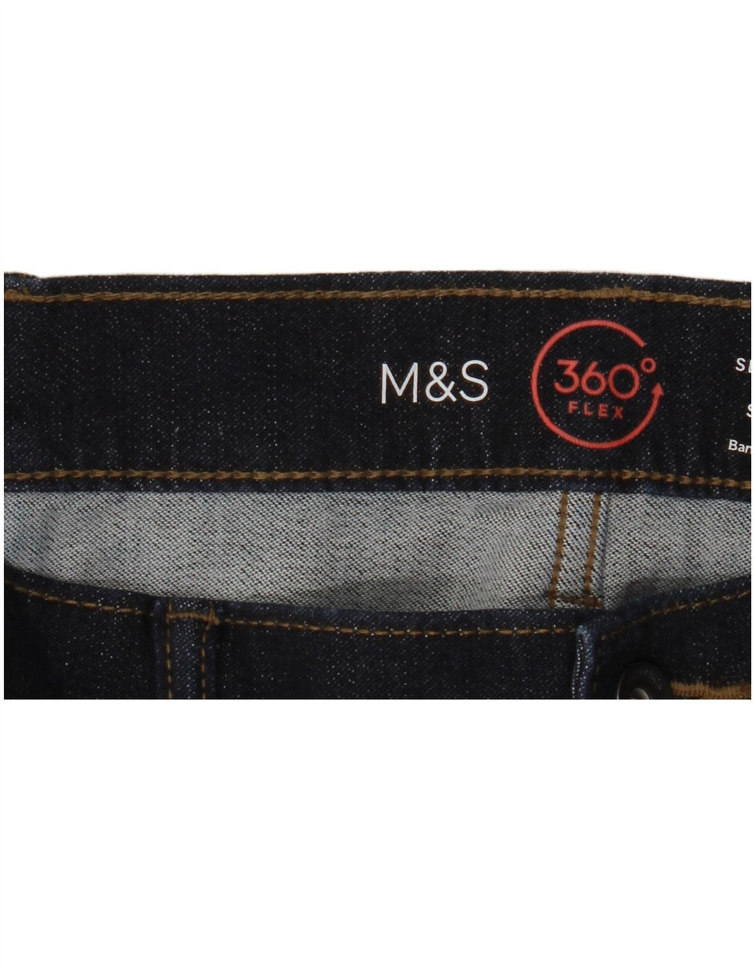 Marks & Spencer Herren Slim Jeans W38 L29 Marineblau Baumwolle