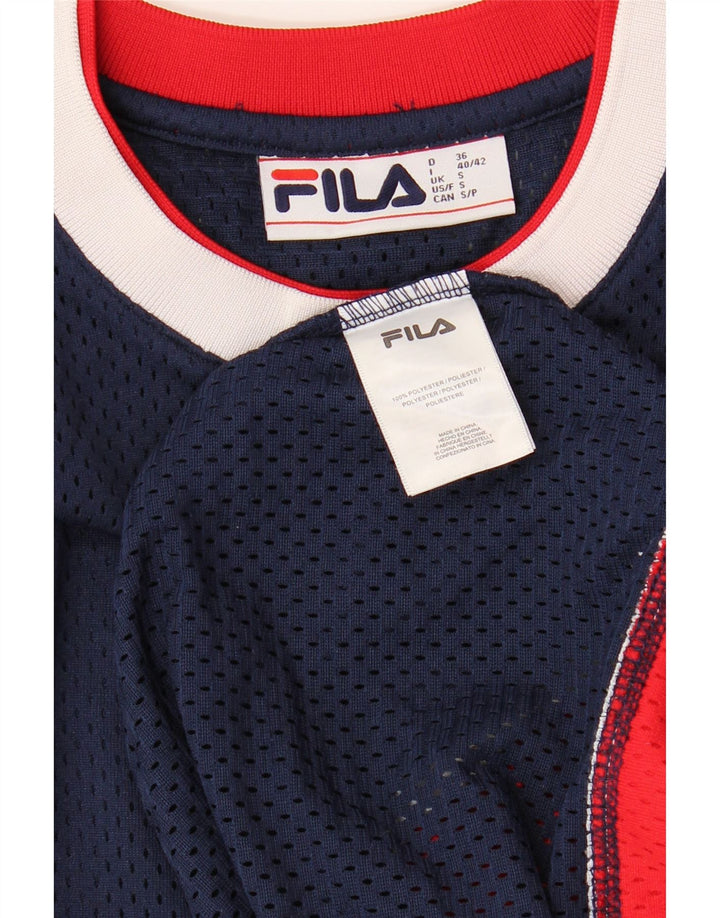 FILA Herren-T-Shirt mit Grafik, Größe S, Marineblau