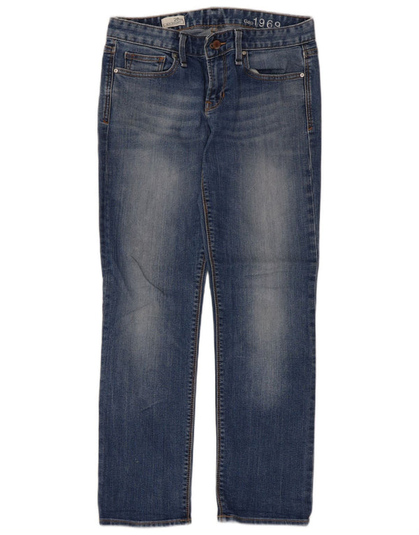 Gap Damen Straight Jeans W28 L27 Blaue Baumwolle