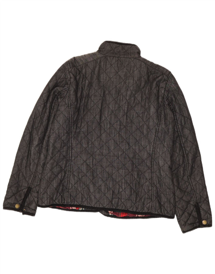 Ralph Lauren Damen Steppjacke UK 16 Large Graue Baumwolle