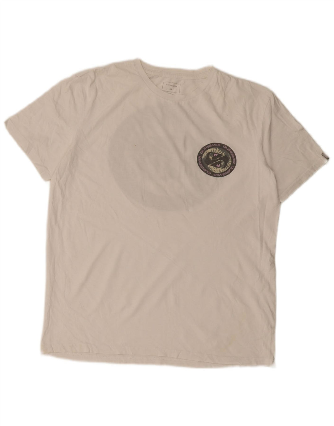 Quiksilver Herren-T-Shirt mit normaler Passform und Grafik, Mittelweiß