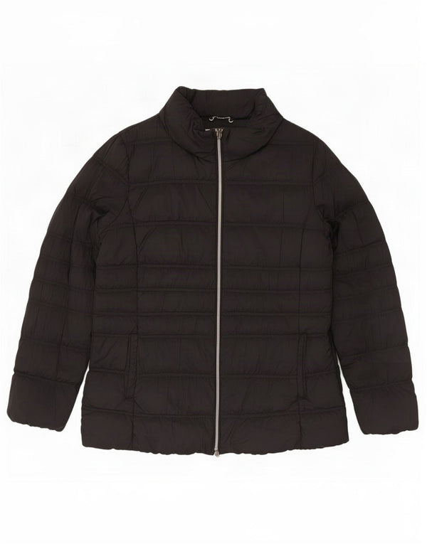 Geox Damen Wattierte Jacke UK 12 Medium Schwarz