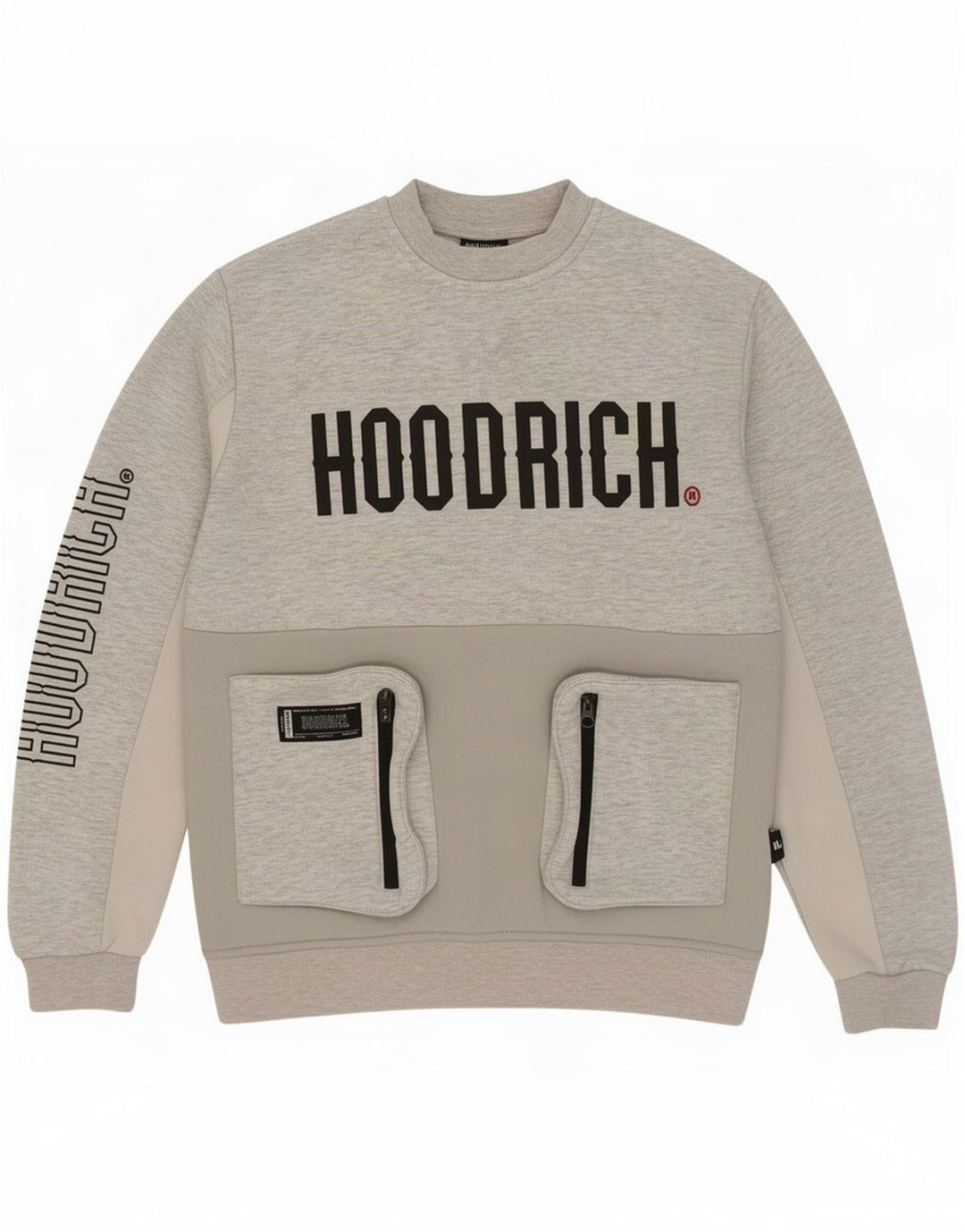 Hoodrich Herren-Sweatshirt mit Grafik, klein, grau geflecktes Polyester
