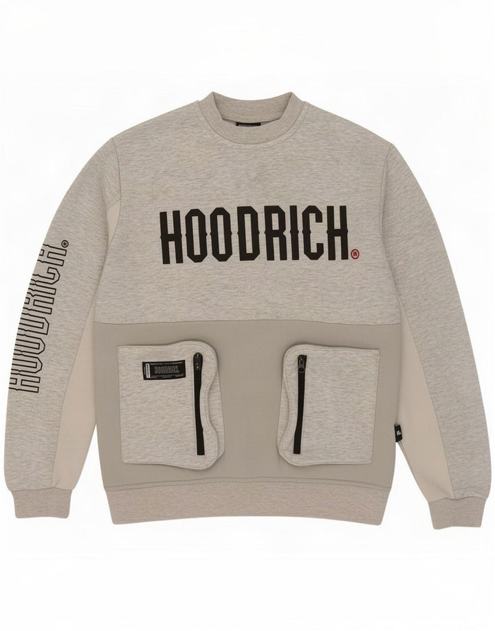 Hoodrich Herren-Sweatshirt mit Grafik, klein, grau geflecktes Polyester