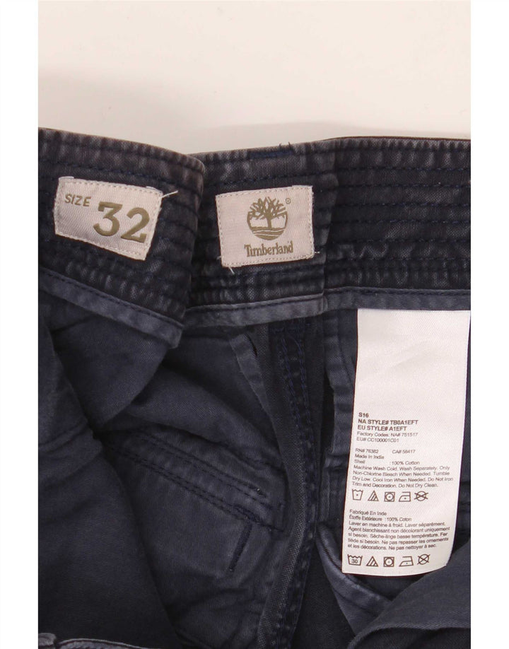 Timberland Herren Cargoshorts W32 Medium Marineblau Baumwolle
