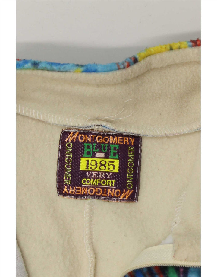 MONTGOMERY Herren-Fleecepullover mit Reißverschluss am Hals, groß, mehrfarbig, Farbblock