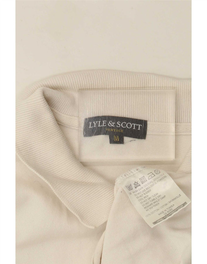 Lyle & Scott Herren-Langarm-Poloshirt aus normaler, mittelweißer Baumwolle
