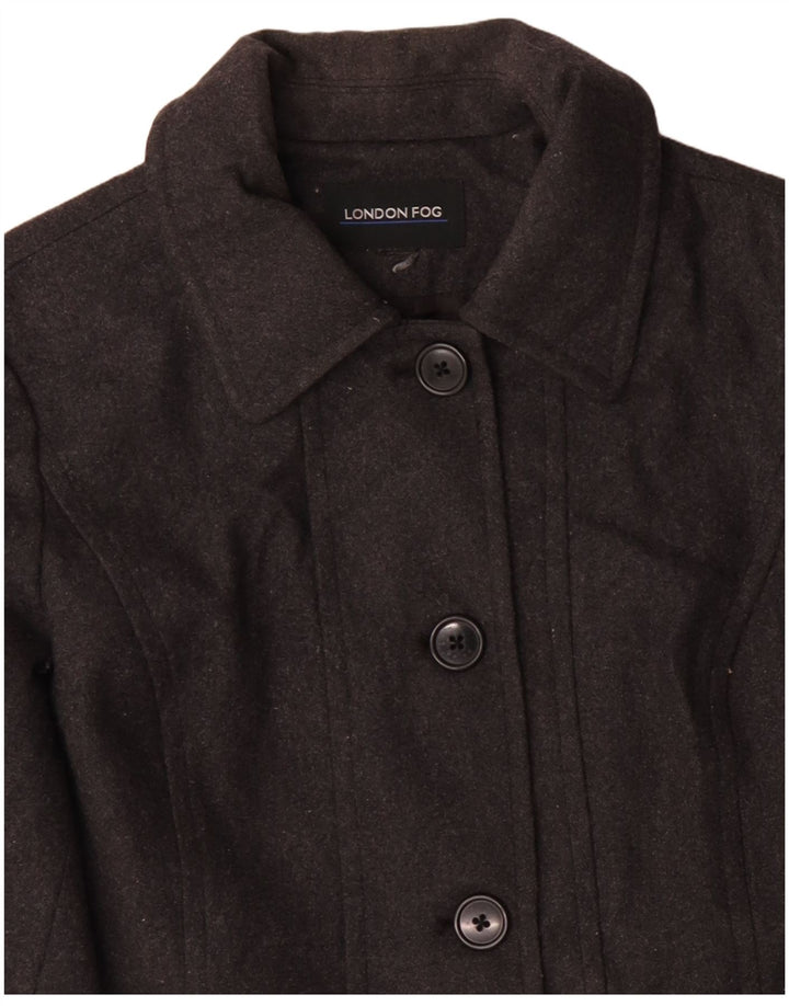 London Fog Damenmantel UK 18 XL Graue Wolle