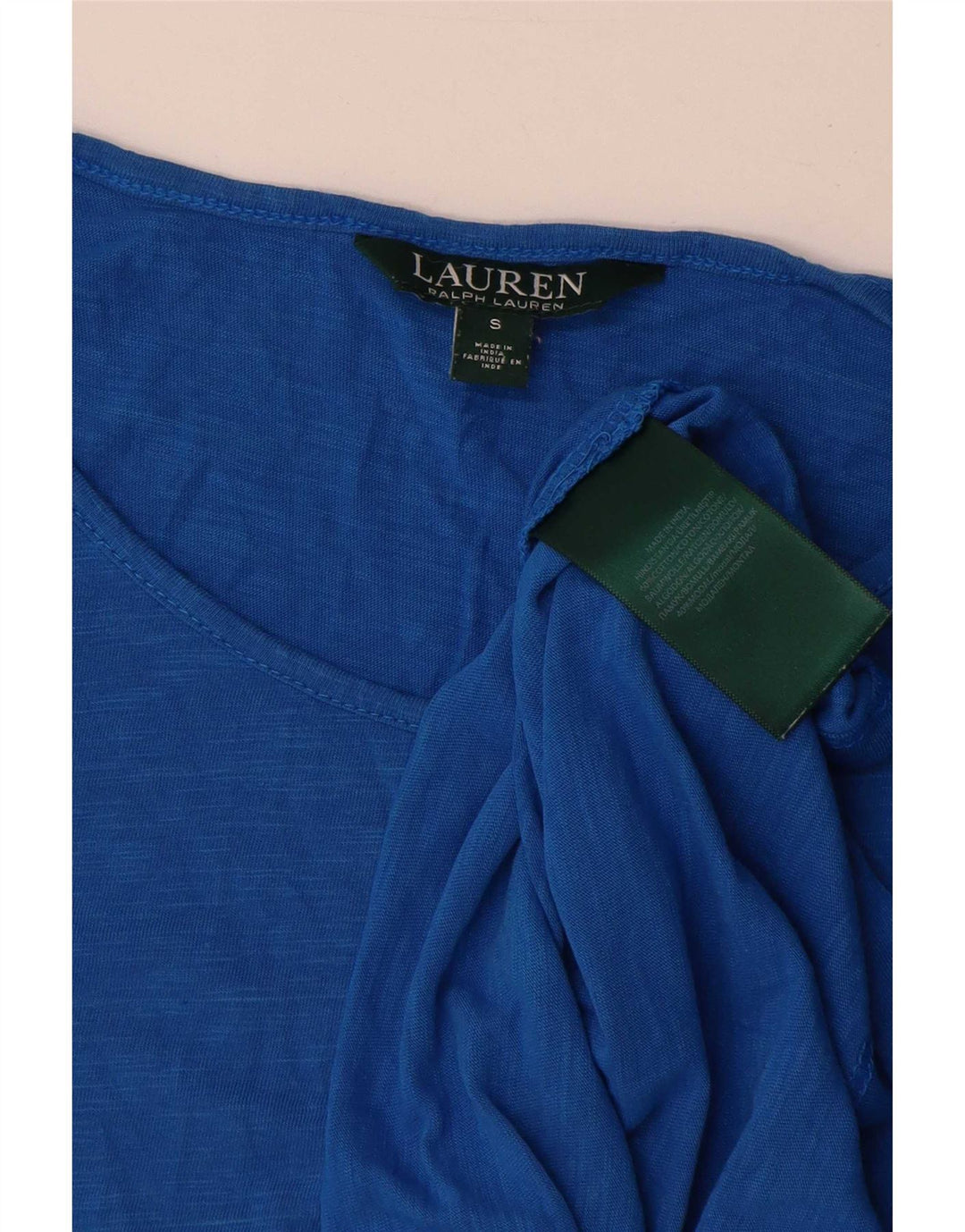 Ralph Lauren Damen Weste Top UK 10 Small Blaue Baumwolle