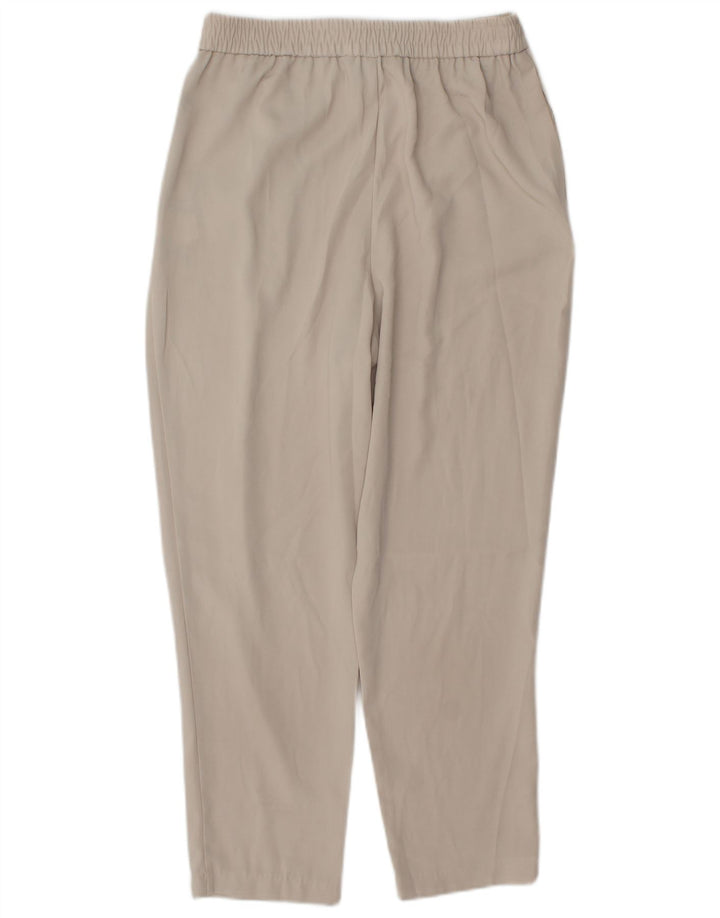 Zara Damen Tapered Casual-Hose, Größe S, W26, L25, Beige, Polyester