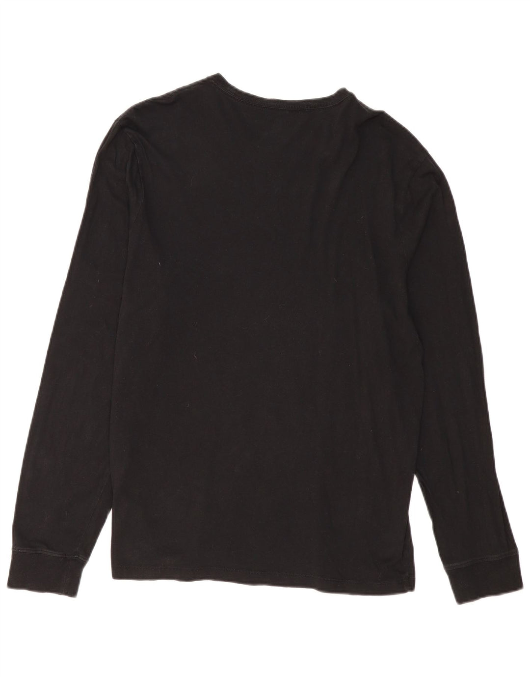 J. CREW Damen Top Langarm UK 16 Large Schwarz Baumwolle