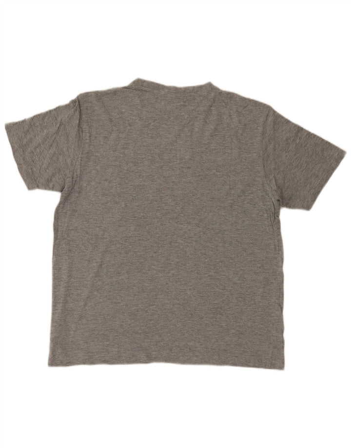Ellesse Herren-T-Shirt mit Grafik, mittelgraue Baumwolle