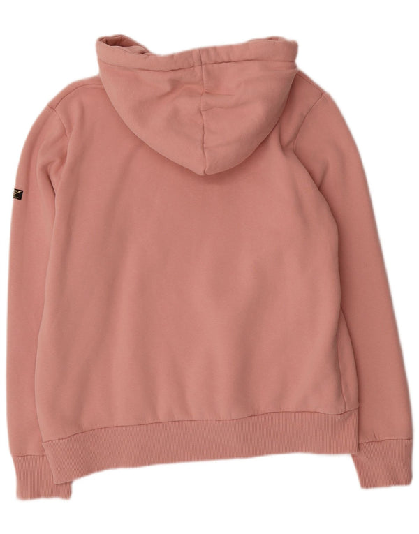 Superdry Damen-Kapuzenpullover mit Grafik, übergroß, UK 16, Größe L, Rosa, Baumwolle