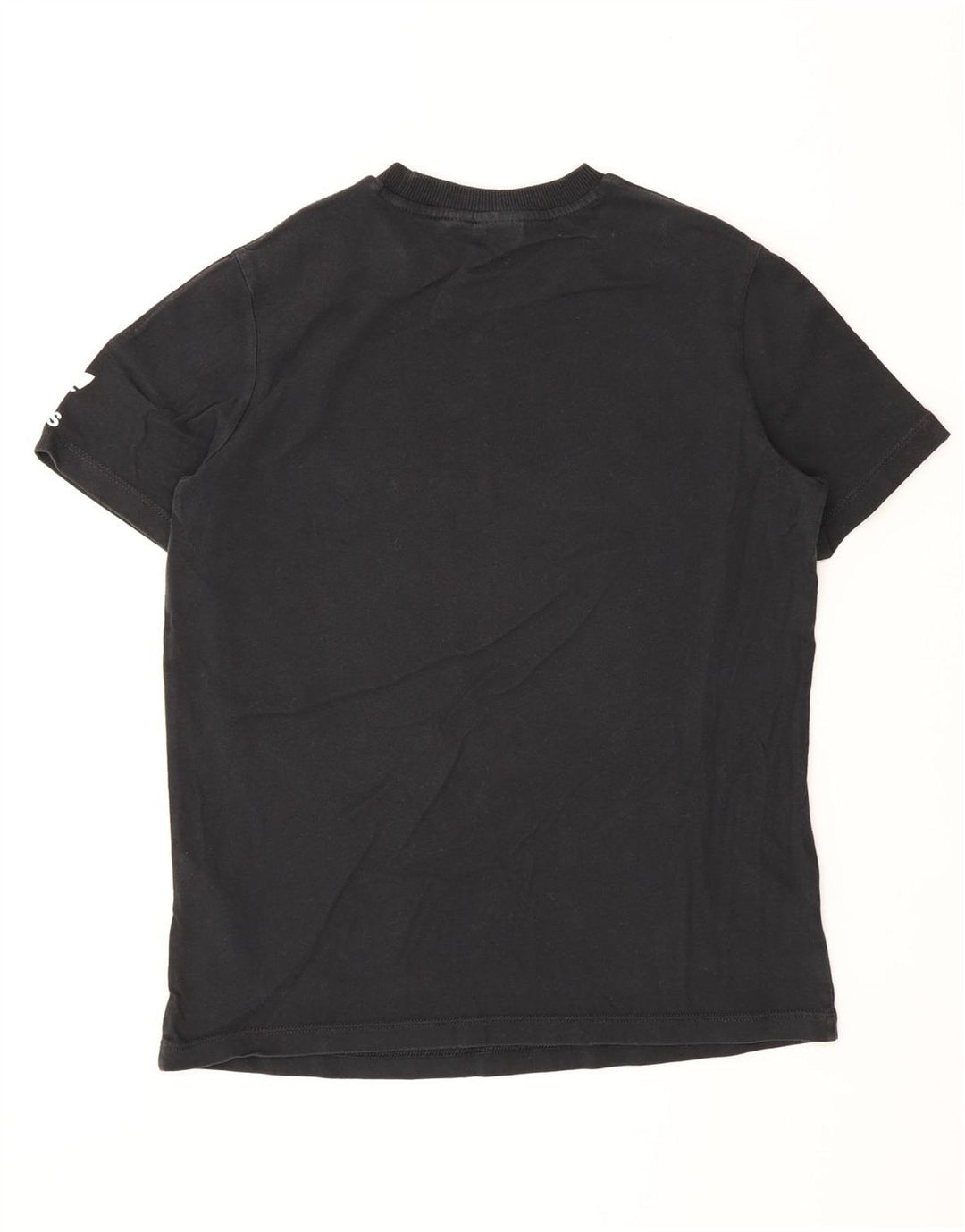 Adidas Damen T-Shirt Top UK 12 Medium Schwarz Baumwolle