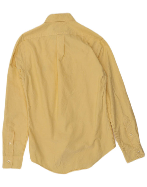 Ralph Lauren Herren Slim Fit Hemd XS Gelbe Baumwolle