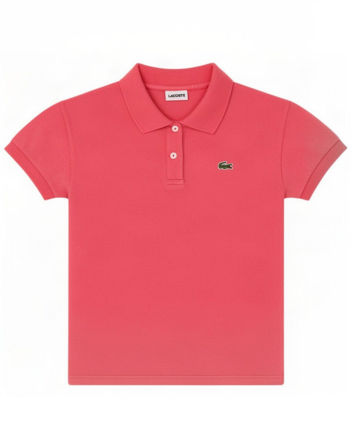 Lacoste Damen-Poloshirt, Größe 40, mittelrosa, Baumwolle