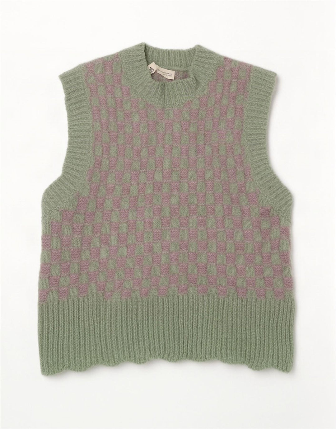 Zara Damen Crop Vest Tank Top UK 10 Small Green Check