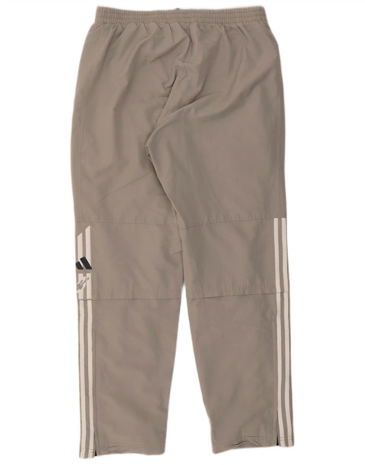 Adidas Herren-Trainingshose, UK 40/42, mittelgraues Polyester