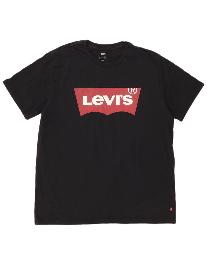 Levi's Herren-T-Shirt mit Grafik, Größe L, Schwarz