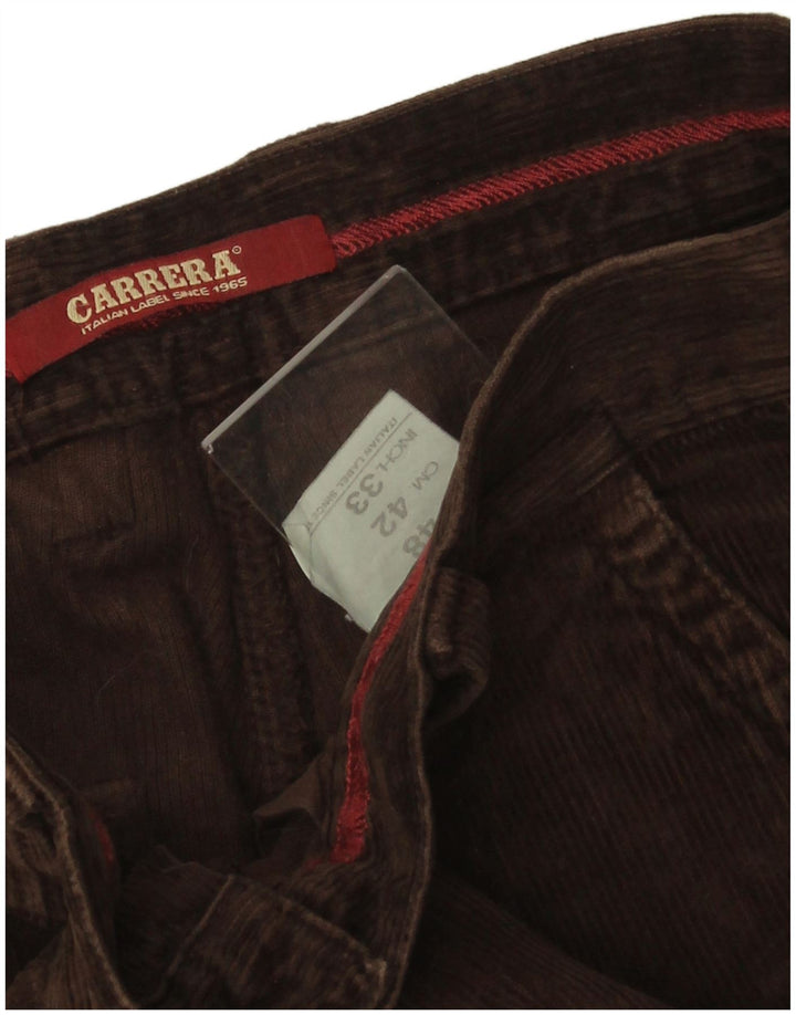 CARRERA Herren gerade Cordhose IT 48 Medium W32 L30 Braun Baumwolle