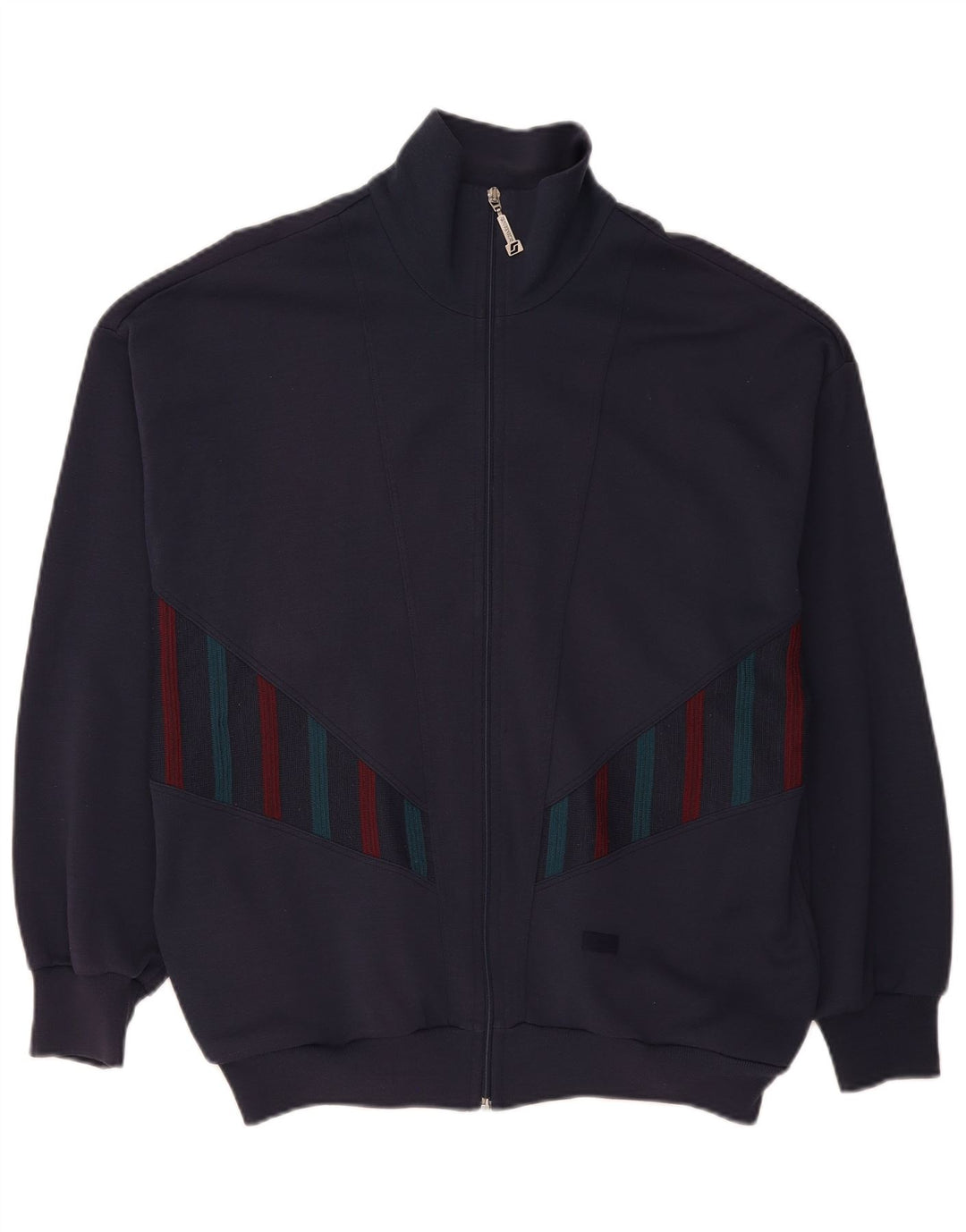 Schneider Herren-Trainingsanzug-Topjacke, groß, marineblau, geometrisch, Polyacryl