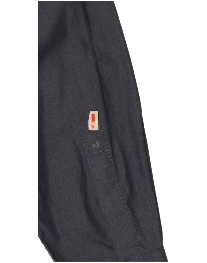 Hugo Boss Herrenhemd Größe 16 41 Große marineblaue Baumwolle
