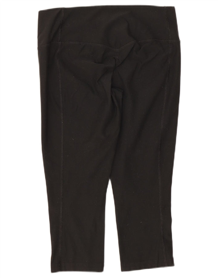 Nike Damen Dri Fit Capri Leggings UK 12 Medium Schwarz