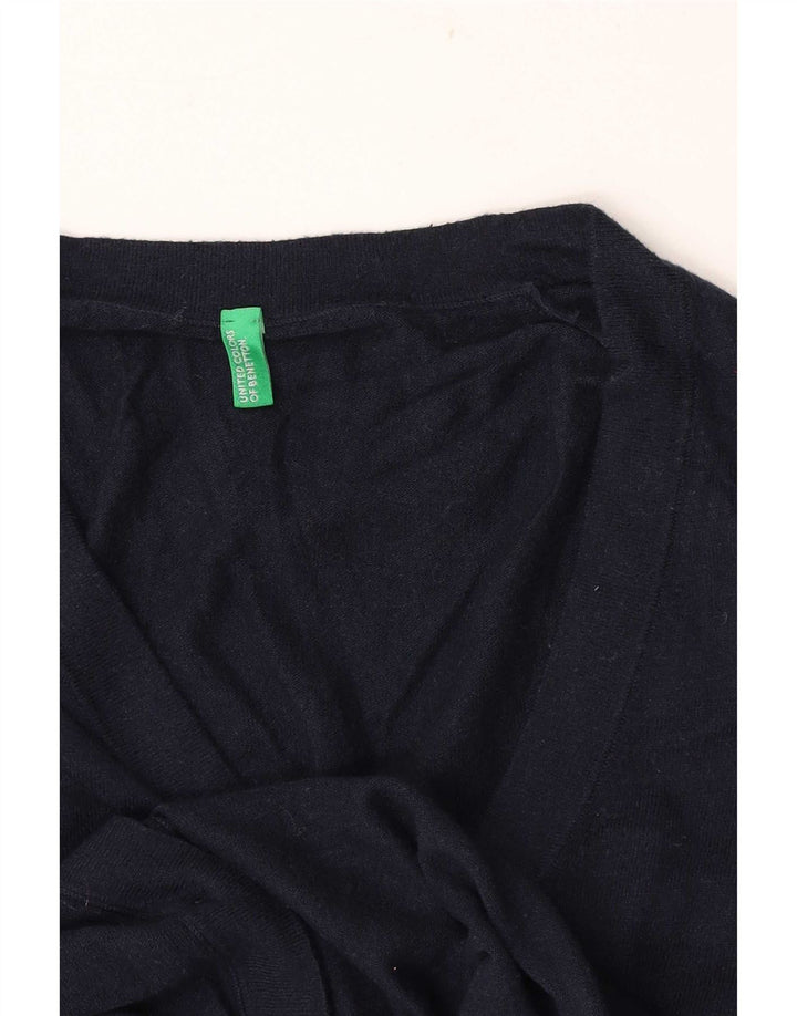 Benetton Herren-Strickjacke, klein, Marineblau