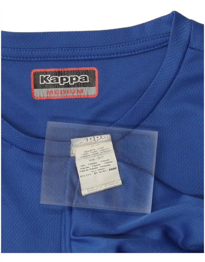 Kappa Herren Grafik-T-Shirt-Oberteil Mittelblaues Polyester