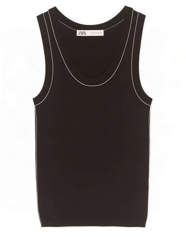 Zara Damen Weste Top UK 4 XS Schwarz